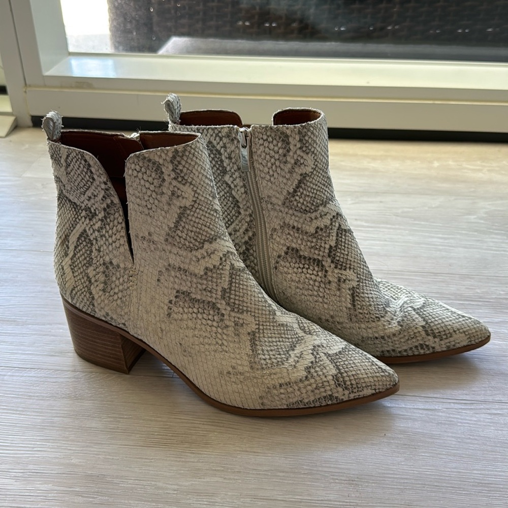 Snakeskin Booties